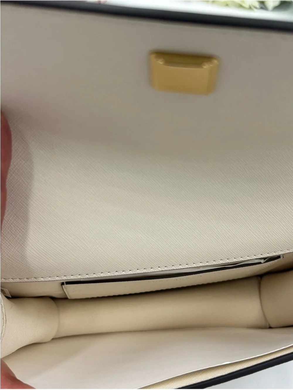 Tory Burch Two-Tone Cream and Beige Chain Crossbody